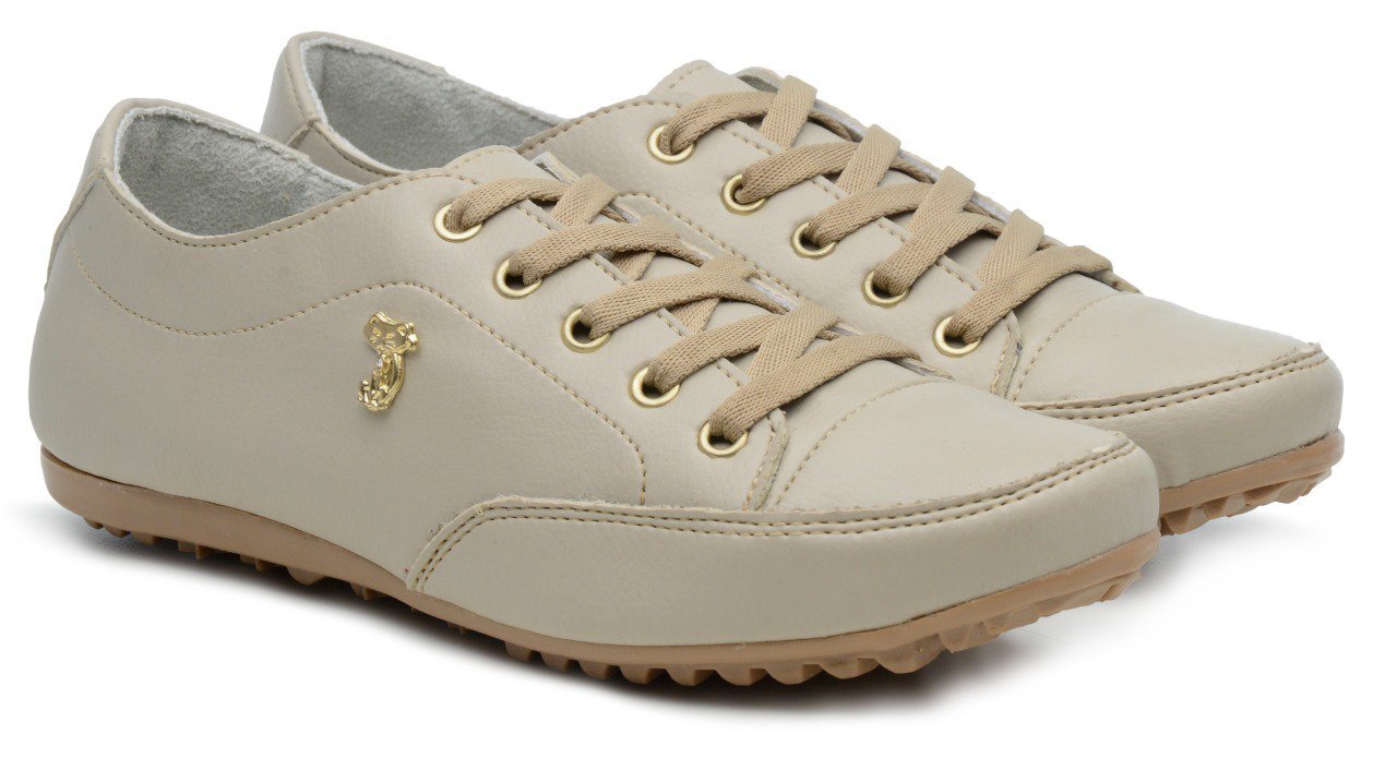 Tênis Feminino Casual Conforto 33 ao 42 - 202 Bege