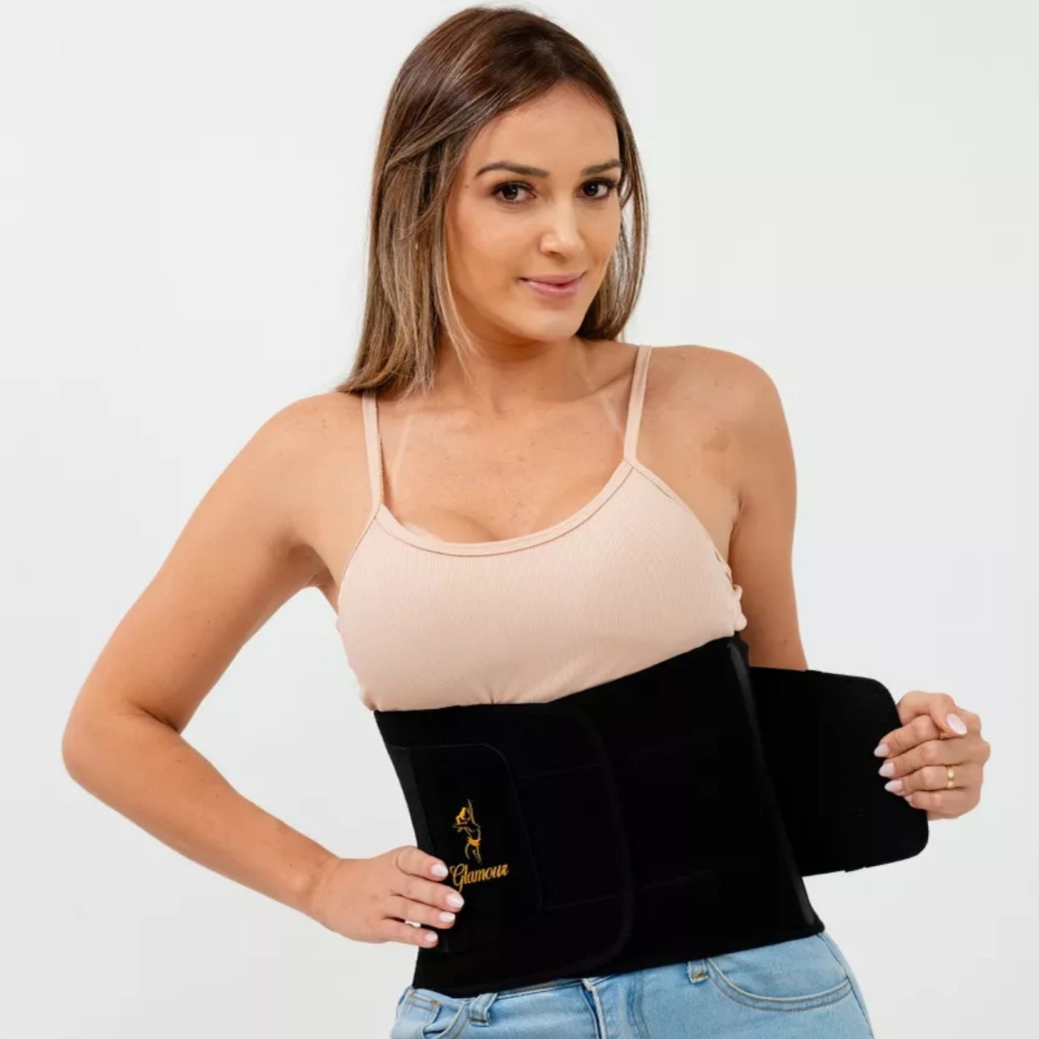 Cinta Modeladora Abdominal Ajustável Took Shape Preto